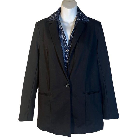 Nine West Ponte Knit Single-button blazer size M - Picture 6 of 13